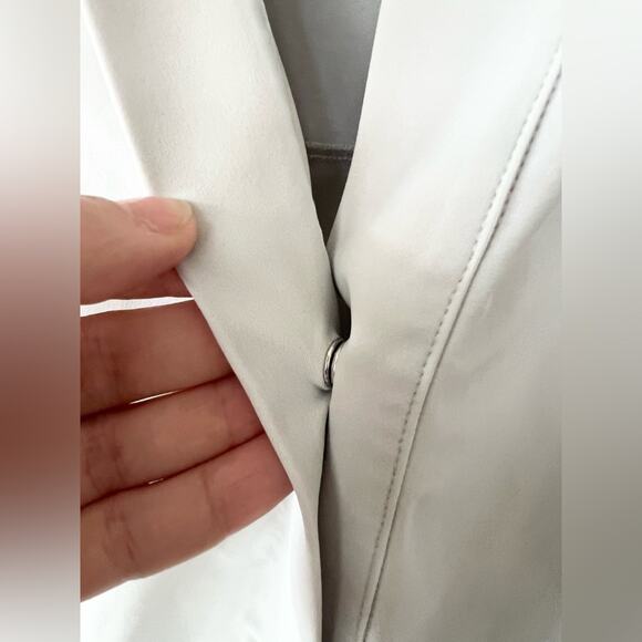 ADAY Something Borrowed grey blouse tailored work office top button front XL - Picture 6 of 10